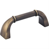 Jeffrey Alexander Z281-ABSB Cordova 3-3/8" Zinc Cabinet Pull Antique Brushed Satin Brass