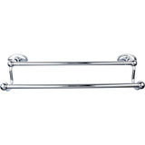 Top Knobs ED7PCC TOP BATH (R) Edwardian Bath Double 20 1/2" Wall Mounted Towel Bar Polished Chrome