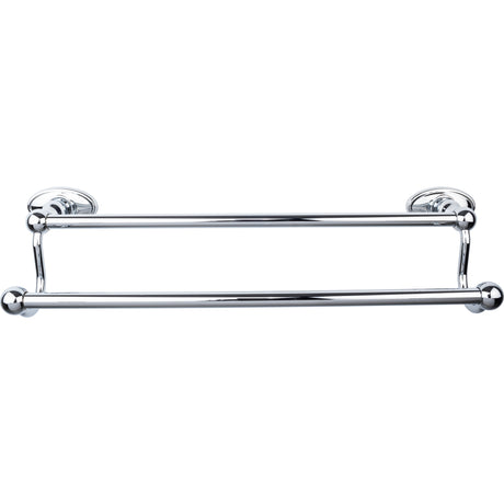 Top Knobs ED7PCC TOP BATH (R) Edwardian Bath Double 20 1/2" Wall Mounted Towel Bar Polished Chrome