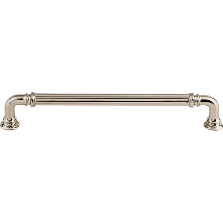 Top Knobs TK324PN Reeded 7" Center to Center Bar Pull Polished Nickel