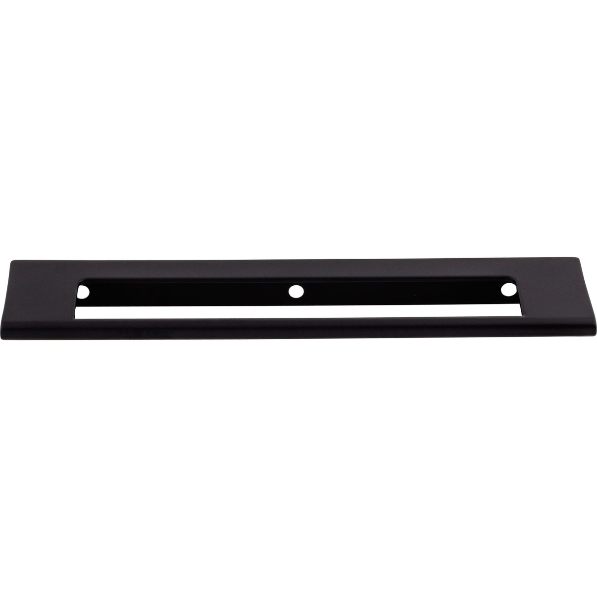 Top Knobs TK522BLK Europa Cut Out 6" Center to Center Finger Pull Flat Black