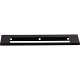 Top Knobs TK522BLK Europa Cut Out 6" Center to Center Finger Pull Flat Black