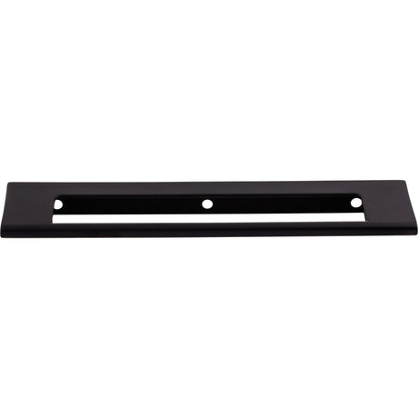 Top Knobs TK522BLK Europa Cut Out 6" Center to Center Finger Pull Flat Black