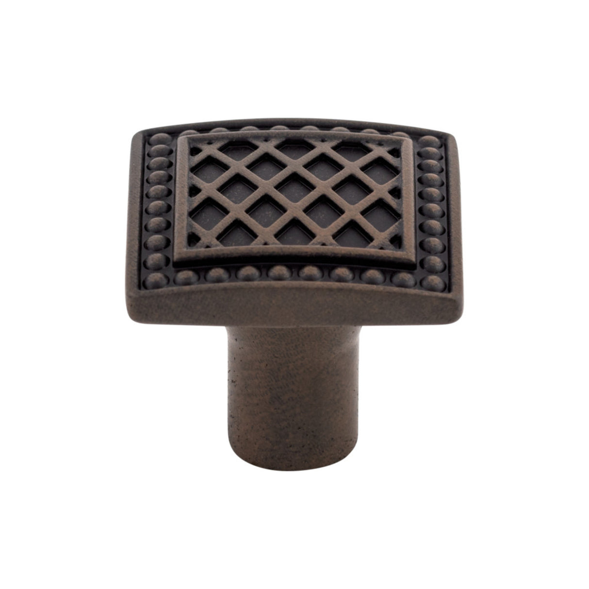 Top Knobs TK174PAR Trevi 1 1/4" Length Square Knob Patina Rouge