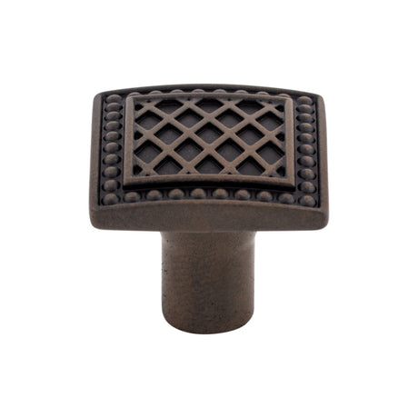Top Knobs TK174PAR Trevi 1 1/4" Length Square Knob Patina Rouge