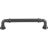 Top Knobs TK323AG Reeded 5" Center to Center Bar Pull Ash Gray