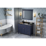 Jeffrey Alexander Chatham 48" Hale Blue Single Sink Bathroom Vanity with Black Granite Top - 8 in. Widespread Faucet Top