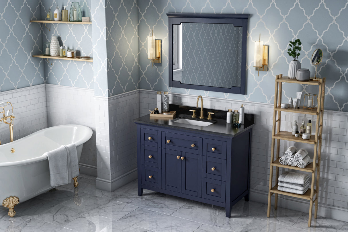 Jeffrey Alexander Chatham 48" Hale Blue Single Sink Bathroom Vanity with Black Granite Top - 8 in. Widespread Faucet Top product image 7