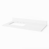 Jeffrey Alexander Katara 42" Dark Walnut Single Sink Bathroom Vanity with White Quartz Top - 8 in. Widespread Faucet Top product image 4