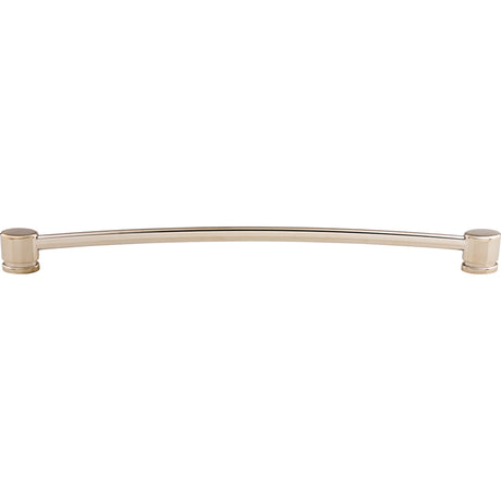 Top Knobs TK66PN Oval Thin 12" Center to Center Bar Pull Polished Nickel