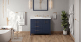 Jeffrey Alexander Katara 43" Hale Blue Single Sink Bathroom Vanity with White Resin Top - 8 in. Widespread Faucet Top product image 5