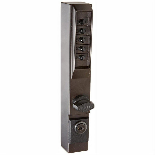 Kaba Simplex 300155 Narrow Stile Mechanical Pushbutton Lock Combination Passage Key Override Dark Bronze
