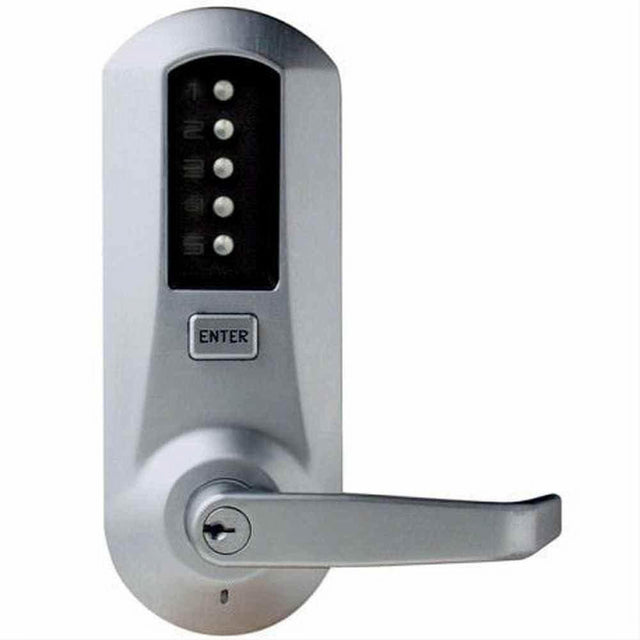 Kaba Simplex 5021XSWL744 Pushbutton Cylindrical Lock Kaba Schlage C Cylinder Winston Lever Dark Bronze