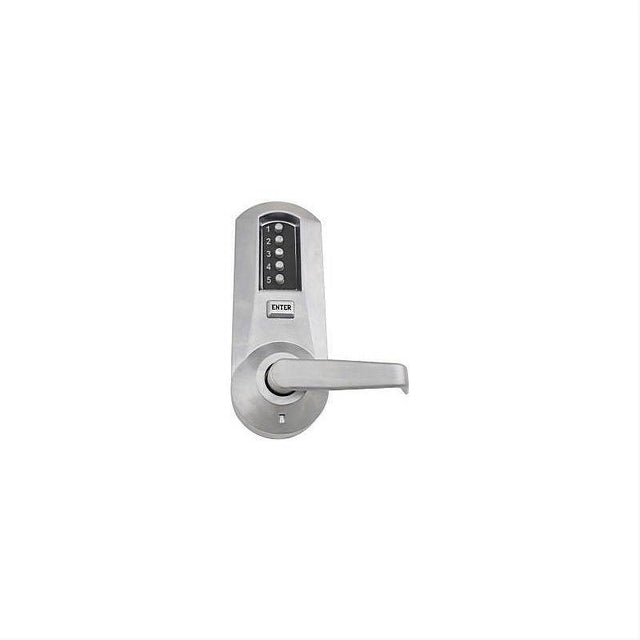 Kaba Simplex 5031BWL26D Pushbutton Cylindrical Lock Interior Combination Change Best Prep Winston Lever Satin Chrome
