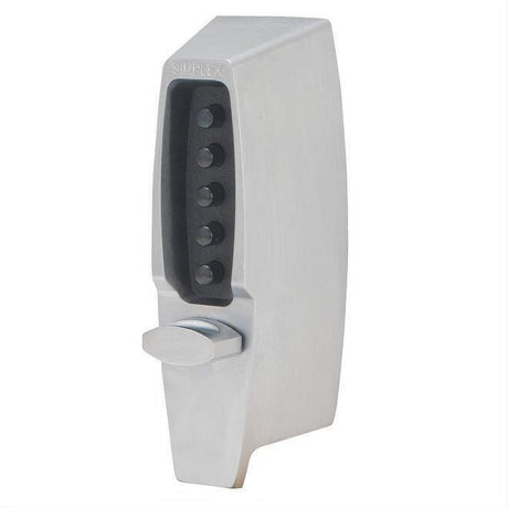 Kaba Simplex 710226D Pushbutton Auxiliary Lock Thumbturn Deadbolt Satin Chrome