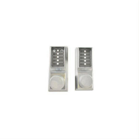 Kaba Simplex EE1011EE101126D Back to Back Pushbutton Lock Cylindrical Knob Satin Chrome