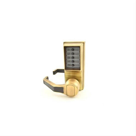 Kaba Simplex LL101105 LL101 Left Hand Mechanical Pushbutton Lever Lock Combination Only 2-3/4 Inch Backset Antique Brass