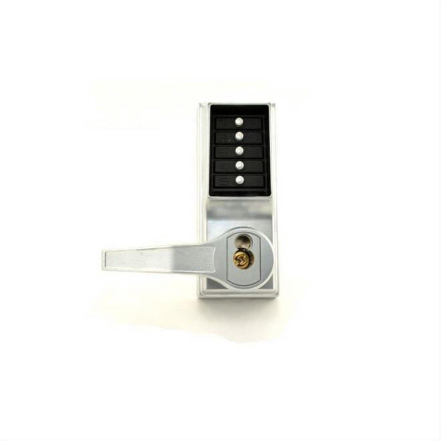 Kaba Simplex LR8148S26D LH Reverse Mechanical Pushbutton Lever Mortise Passage Deadbolt Satin Chrome