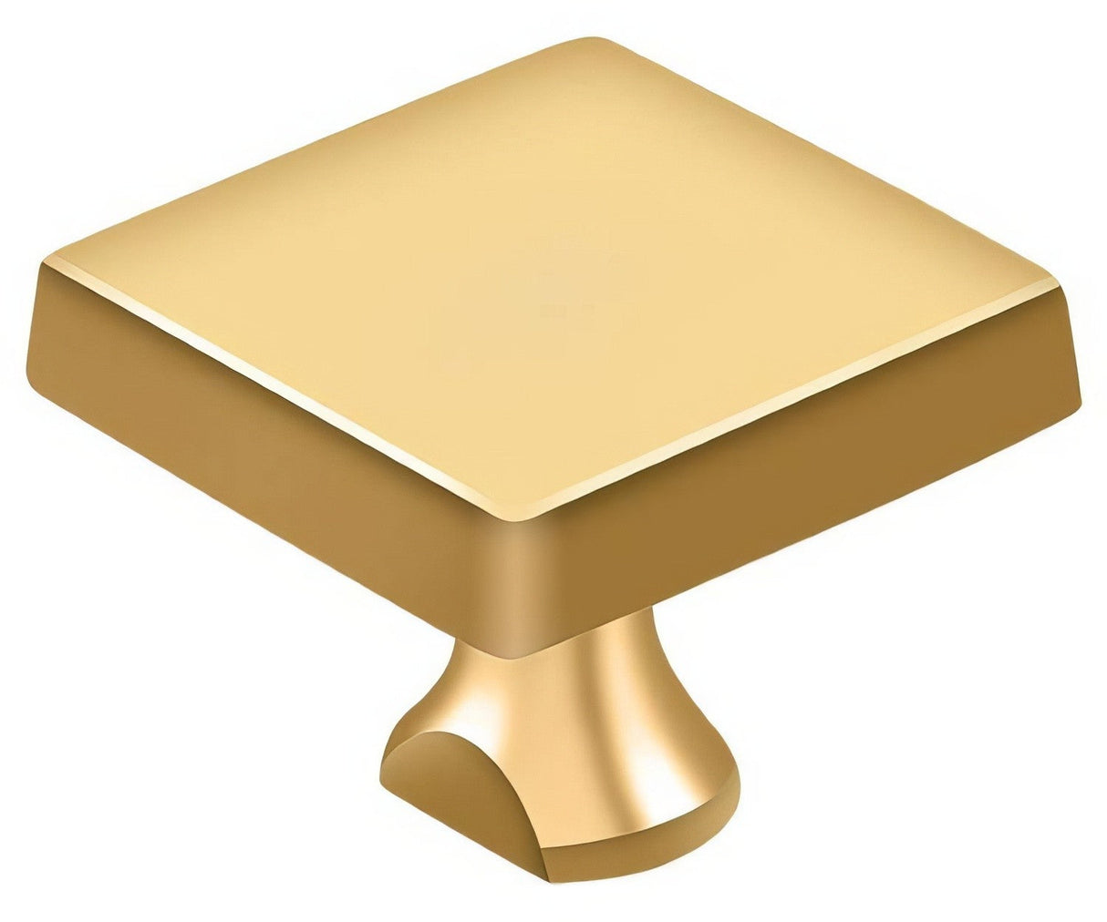 Deltana KBSCR003 lifetime polished brass square knob for hd security bolt