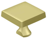 Deltana KBSU3 polished brass square knob for hd security bolt