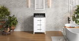 Jeffrey Alexander Katara 24" White Single Sink Bathroom Vanity with Black Granite Top - 8 in. Widespread Faucet Top product image 6