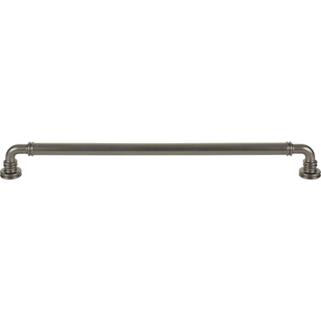 Top Knobs TK3146AG Cranford 12" Center to Center Bar Pull Ash Gray