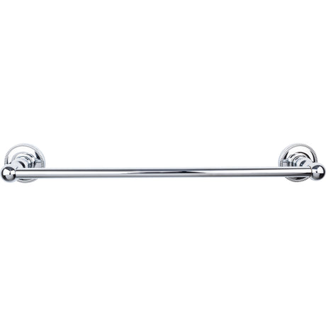 Top Knobs ED6PCA TOP BATH (R) Edwardian Bath Single 20 1/2" Wall Mounted Towel Bar Polished Chrome