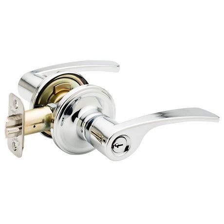 Copper Creek KL2240PS polished stainless keyed entry door lever
