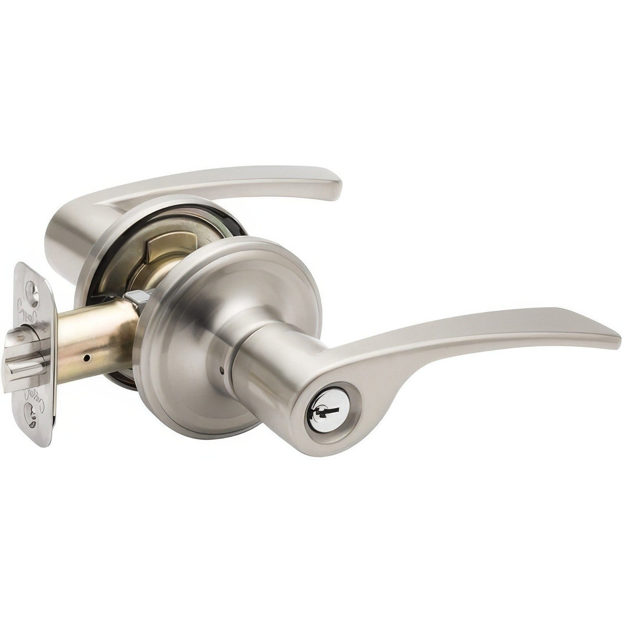 Copper Creek KL2240SS Kash keyed entry keyed entry door lever in satin stainless, additional view