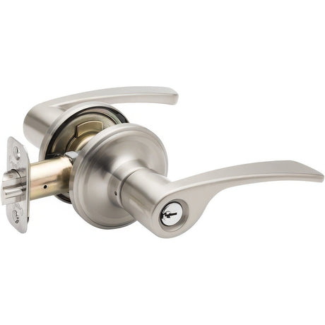 Copper Creek KL2240SS Kash keyed entry keyed entry door lever in satin stainless, additional view