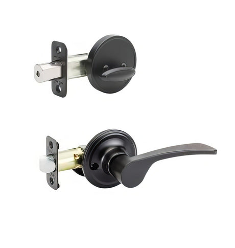 Copper Creek KL2810LHBC black single cylinder handleset