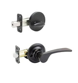 Copper Creek KL2890LHBC black single cylinder handleset