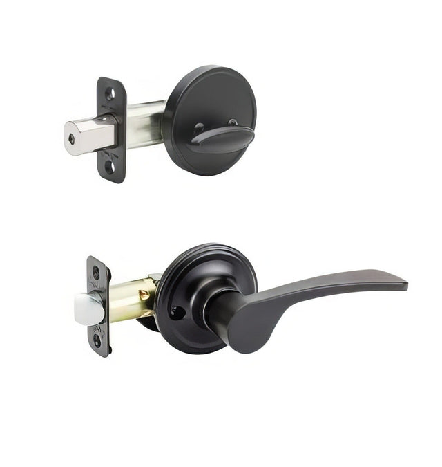 Copper Creek KL2890LHBC black single cylinder handleset
