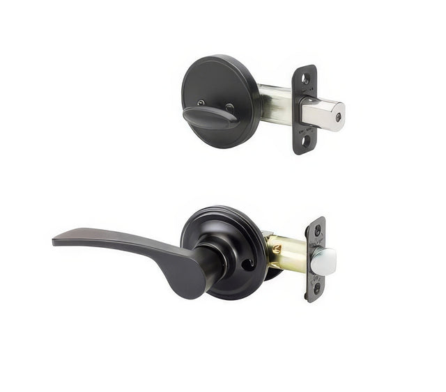 Copper Creek KL2890RHBC black single cylinder handleset