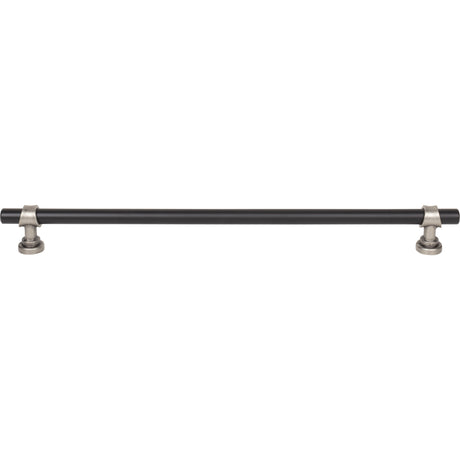 Top Knobs M2766 Bit 12" Center to Center Bar Pull Flat Black and Pewter Antique