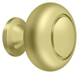 Deltana KR119U3 polished brass cabinet knob