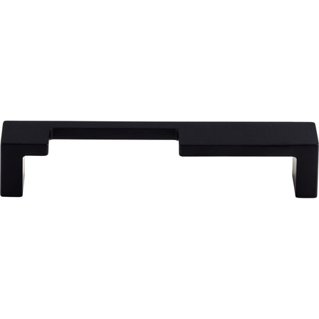 Top Knobs TK256BLK Modern Metro Notch Pull A 5" Center to Center Bar Pull Flat Black
