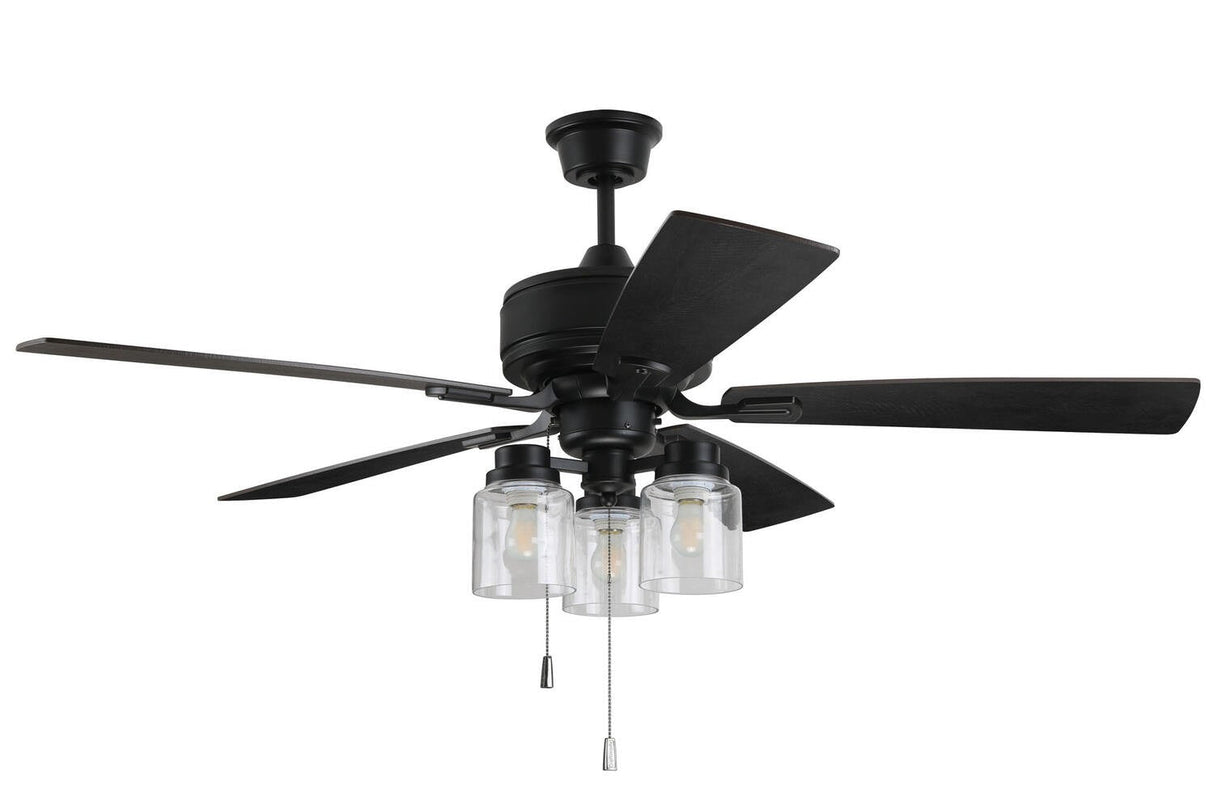 Craftmade KTE52FB5 flat black ceiling fan blades included