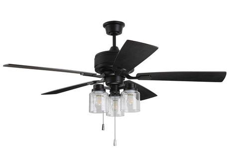 Craftmade KTE52FB5 flat black ceiling fan blades included