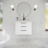 Jeffrey Alexander Gardner 31" White Single Sink Bathroom Vanity with White Resin Top - Single-Hole Faucet Top - VKGAR30WHRE product image 2