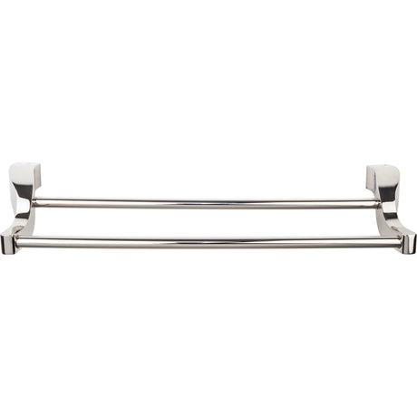 Top Knobs AQ11PN Aqua Double 31 1/4" Wall Mounted Towel Bar Polished Nickel