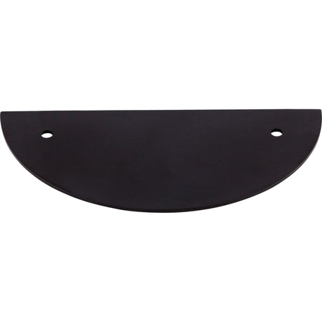 Top Knobs TK54BLK Half Circle 3 1/2" Center to Center Pull Backplate Flat Black