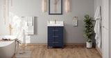 Jeffrey Alexander Katara 24" Hale Blue Single Sink Bathroom Vanity with White Quartz Top - 8 in. Widespread Faucet Top - VKITKAT24BLWQR1 product image 6