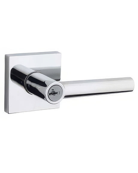 Kwikset 740MILSQT-26S polished chrome keyed entry door lever