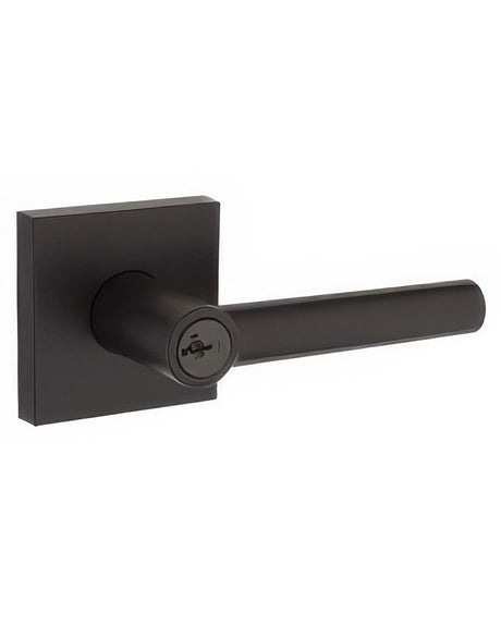 Kwikset 740MILSQT-514S iron black keyed entry door lever