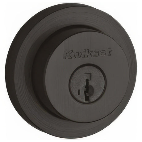 Kwikset 158RDT-11PS.STRKP Milan Round Rose Single Cylinder Deadbolt SmartKey Venetian Bronze