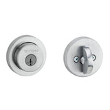 Kwikset 158RDT-26DS.STRKP Milan Round Rose Single Cylinder Deadbolt SmartKey Satin Chrome