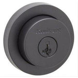 Kwikset 158RDT-51426S.STRKP Milan Round Rose Single Cylinder Deadbolt SmartKey Matte Black / Bright Chrome