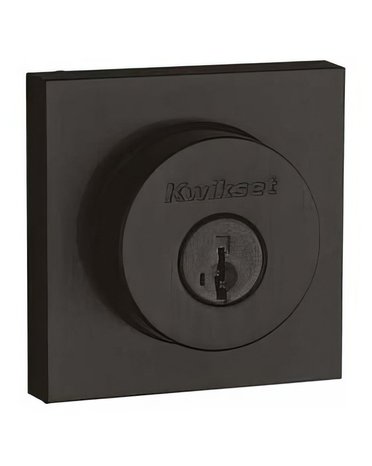Kwikset 158SQT-11PS.STRKP Halifax Square Rose Single Cylinder Deadbolt SmartKey Venetian Bronze
