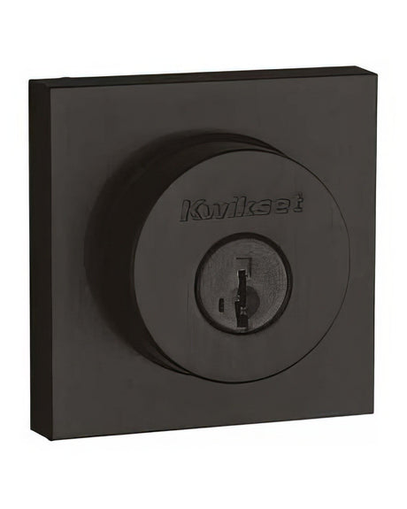 Kwikset 158SQT-11PS.STRKP Halifax Square Rose Single Cylinder Deadbolt SmartKey Venetian Bronze
